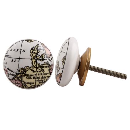 Germany Map Ceramic Drawer Knob